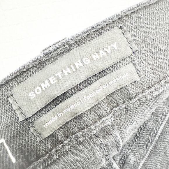 Something Navy Black Charcoal Split Hem Skinny Denim Jeans K5094 Size 25 - Picture 6 of 9